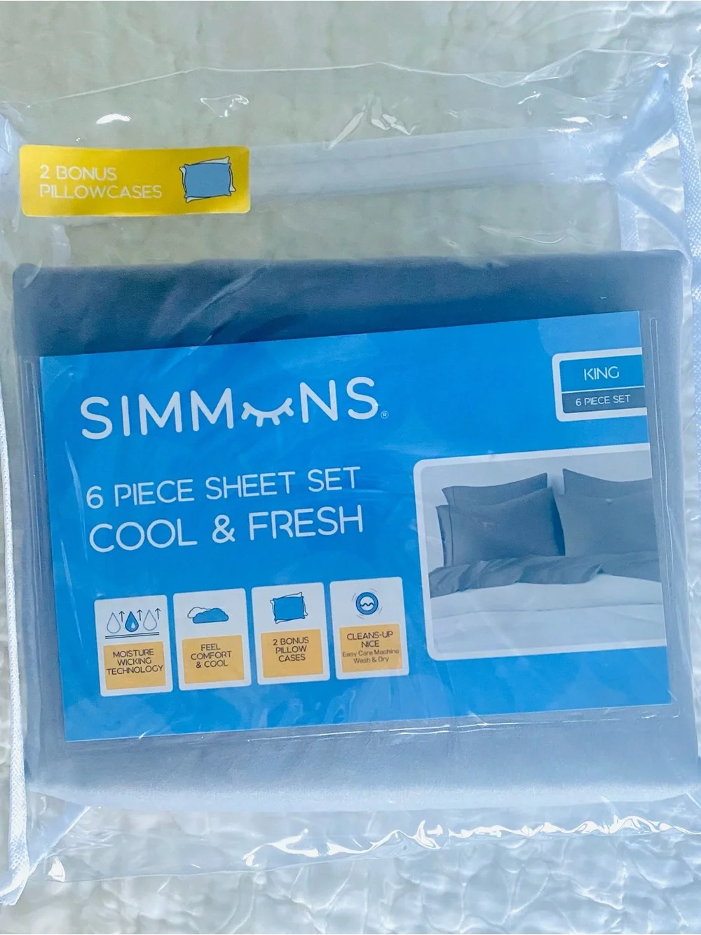 NIP👍🏽SIMMUNS Gray King Top Sheet